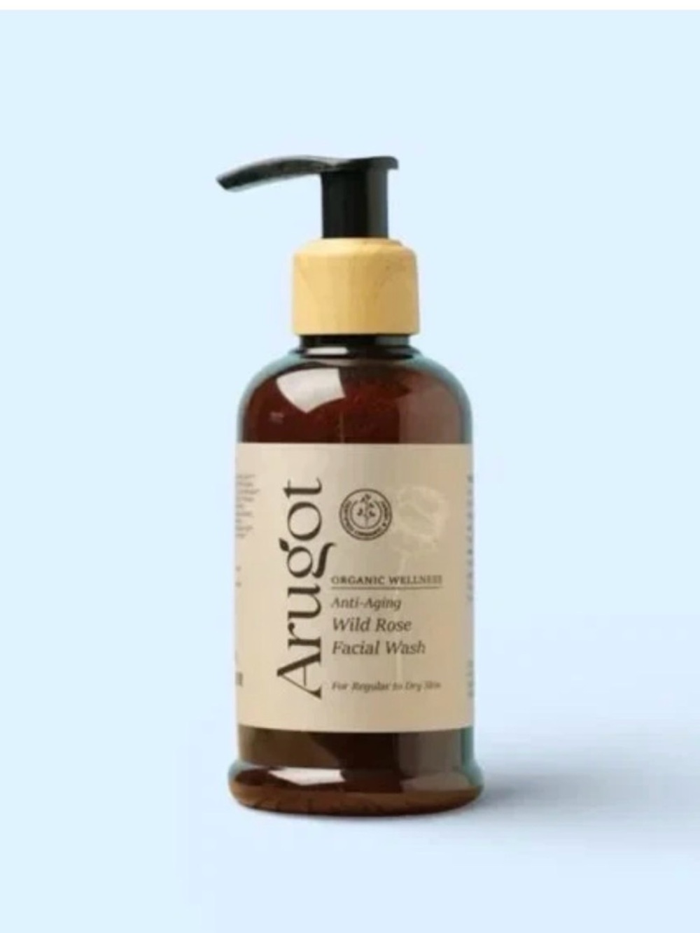 Arugot Anti-Aging Wild Rose Organic Facial Wash with Pump NWOB 150ml. Sealed.